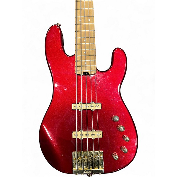 Used Charvel SAN DIMAS JJV Candy Apple Red Metallic Electric Bass Guitar