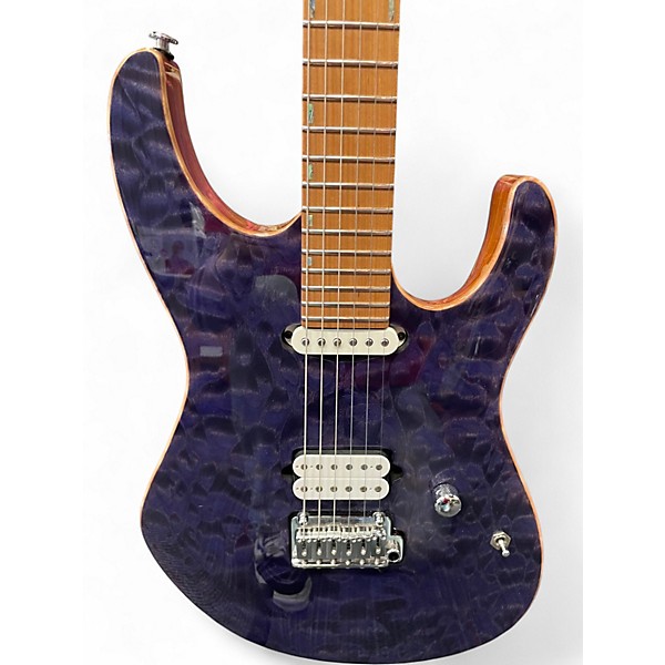 Used Suhr Modern Quilt Roasted Trans Purple  Solid Body Electric Guitar