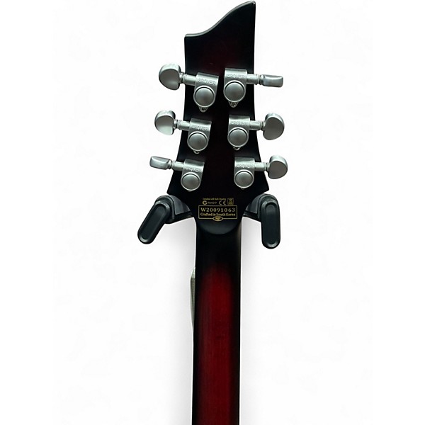 Used Schecter Guitar Research C-1 Platinum FS R Satin Crimson Burst Solid Body Electric Guitar