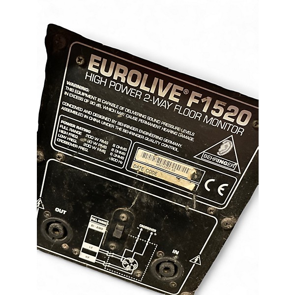 Used Behringer F1520 Unpowered Monitor