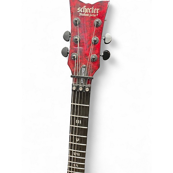 Used Schecter Guitar Research Solo-II Apocalypse Red Reign Solid Body Electric Guitar