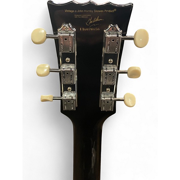 Used Vintage V120 Les Paul Reissue 2 Color Sunburst Solid Body Electric Guitar