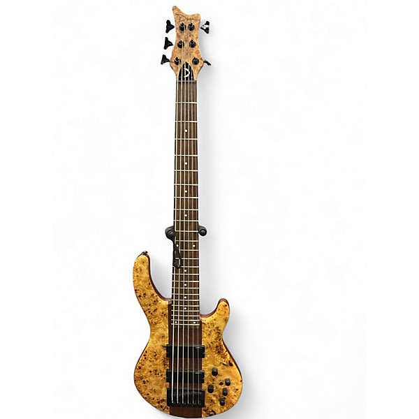 Used Dean PRO EDGE SELECT  6 STRING BASS NATURAL POPLAR BURL Electric Bass Guitar