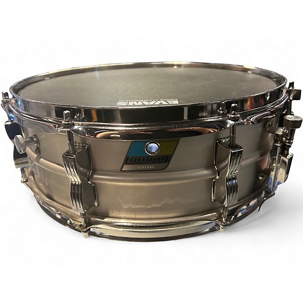 Vintage 1970s Ludwig 14X5.5 Acrolite Snare Brushed Chrome Drum