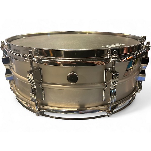 Vintage 1970s Ludwig 14X5.5 Acrolite Snare Brushed Chrome Drum