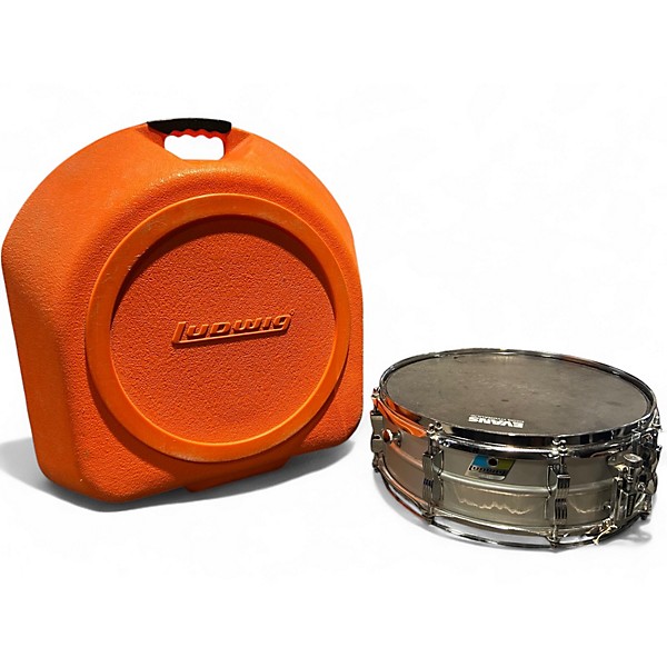 Vintage 1970s Ludwig 14X5.5 Acrolite Snare Brushed Chrome Drum