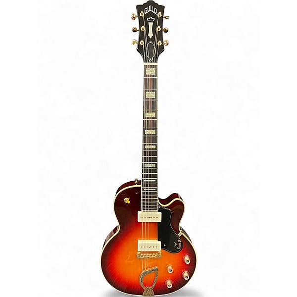 Used Guild M-75 ARISTOCRAT antique SUNBURST Hollow Body Electric Guitar