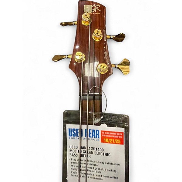 Used Ibanez SR1400 Mojito Green Electric Bass Guitar