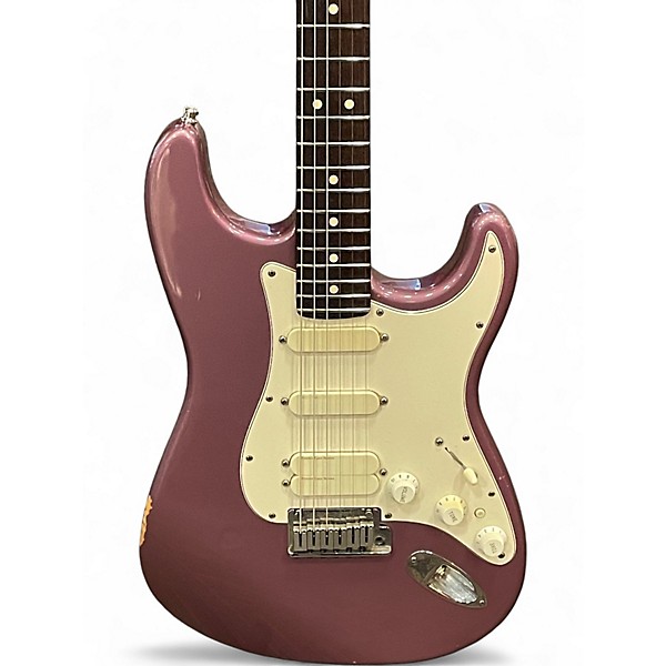 Vintage 1990s Fender jeff beck strat Burgundy Mist Solid Body Electric Guitar