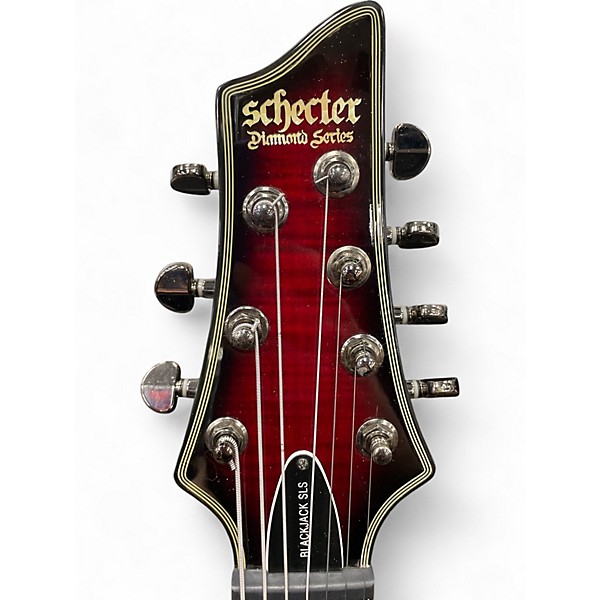 Used Schecter Guitar Research C7 Blackjack SLS Crimson Red Burst Solid Body Electric Guitar