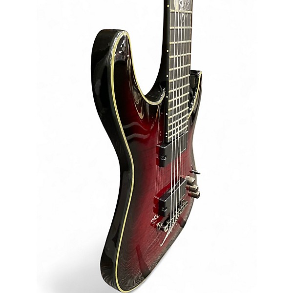 Used Schecter Guitar Research C7 Blackjack SLS Crimson Red Burst Solid Body Electric Guitar