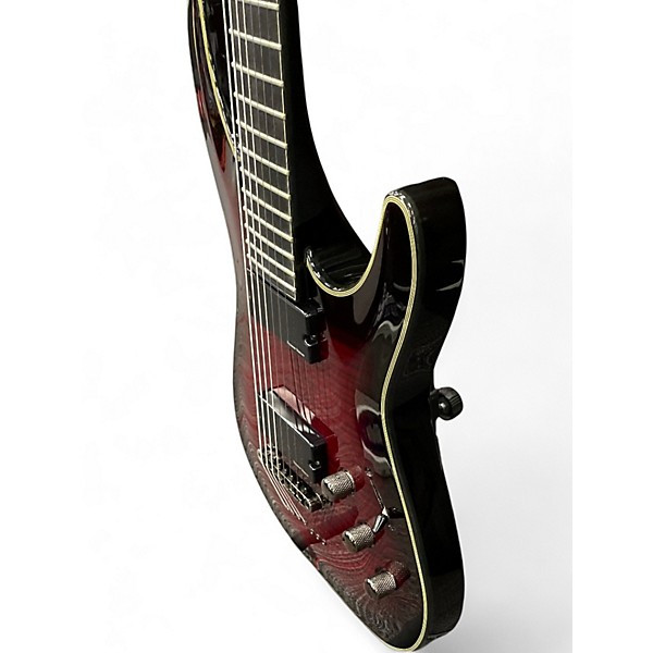 Used Schecter Guitar Research C7 Blackjack SLS Crimson Red Burst Solid Body Electric Guitar