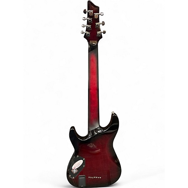 Used Schecter Guitar Research C7 Blackjack SLS Crimson Red Burst Solid Body Electric Guitar
