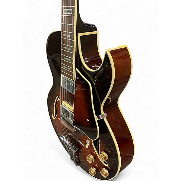 Used Ibanez AK85 DVS Vintage Sunburst Hollow Body Electric Guitar