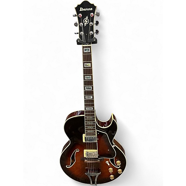 Used Ibanez AK85 DVS Vintage Sunburst Hollow Body Electric Guitar