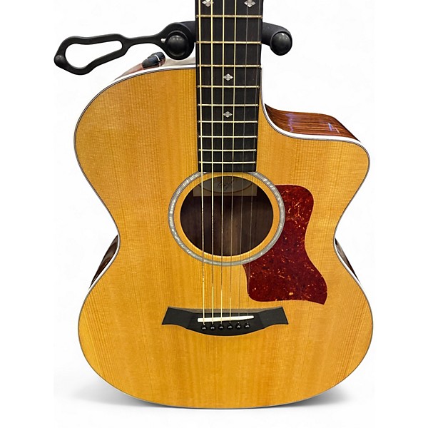 Used Taylor 214CE Deluxe Natural Acoustic Electric Guitar