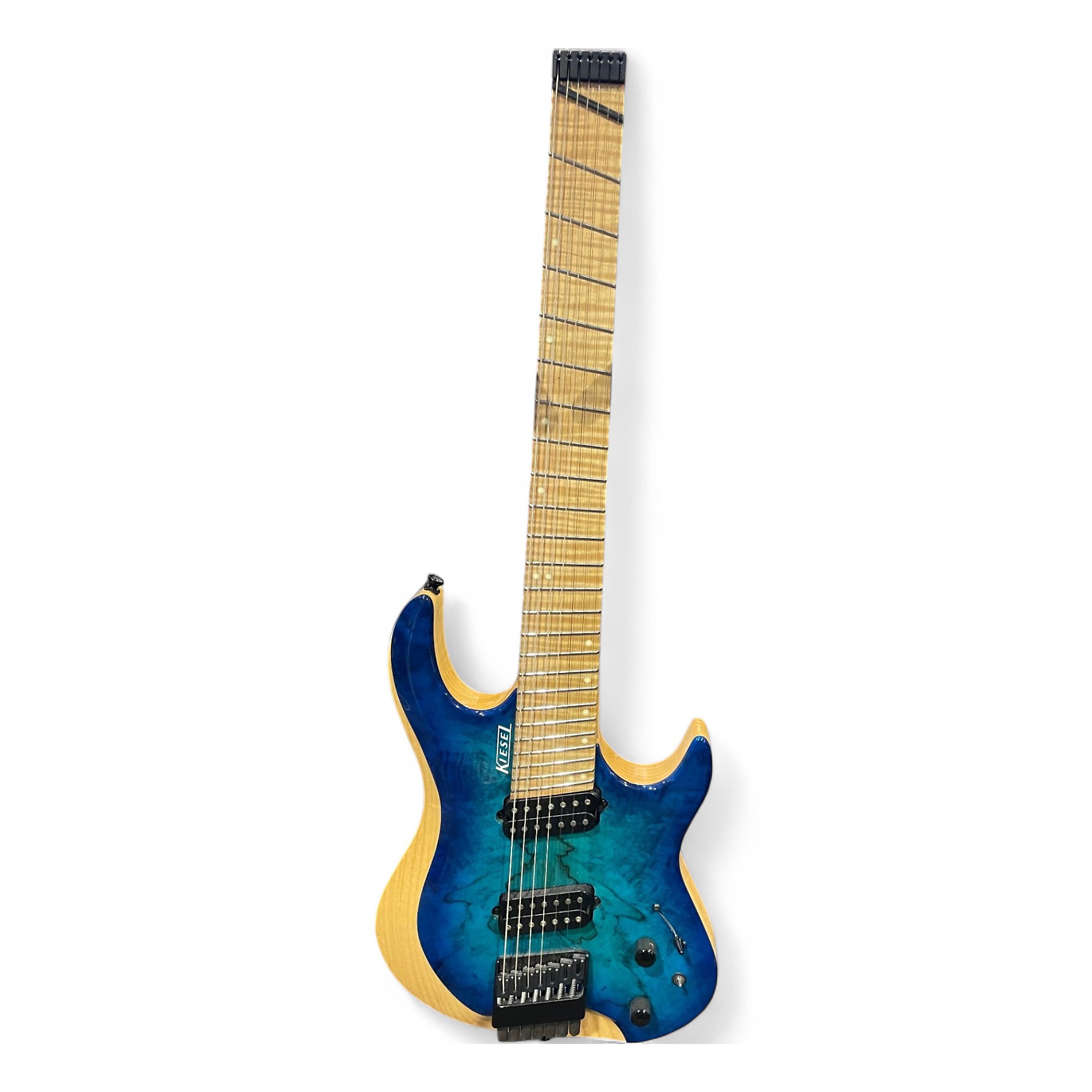 Used Kiesel OSIRIS 7 Blue Burst Solid Body Electric Guitar Blue