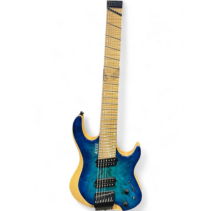 Used Kiesel OSIRIS 7 Blue Burst Solid Body Electric Guitar Blue