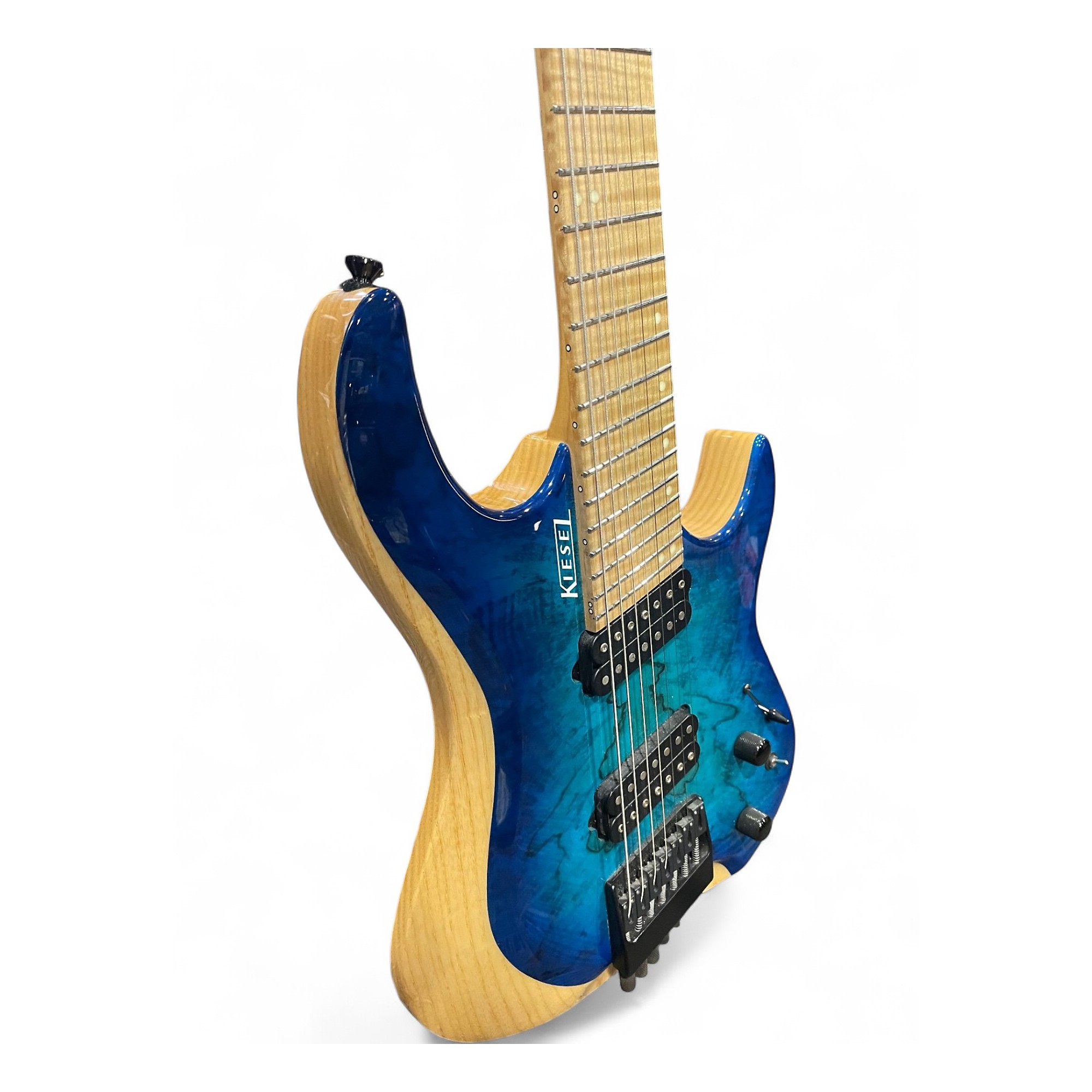 Used Kiesel OSIRIS 7 Blue Burst Solid Body Electric Guitar Blue