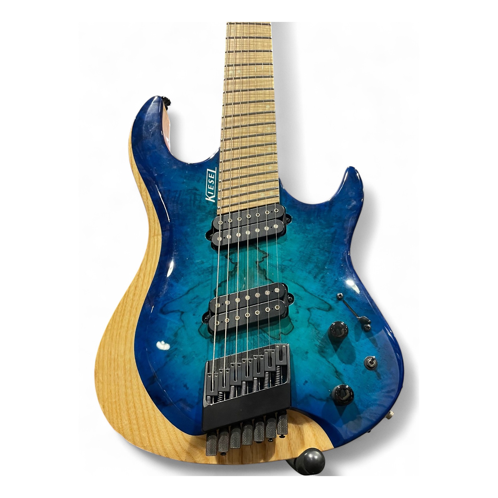Used Kiesel OSIRIS 7 Blue Burst Solid Body Electric Guitar Blue