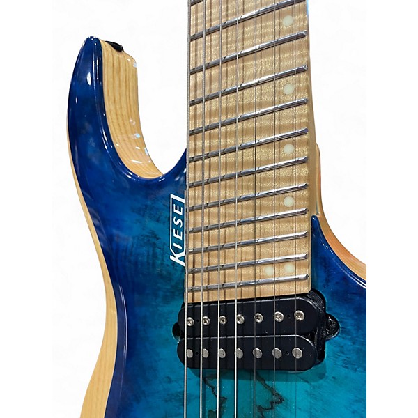 Used Kiesel OSIRIS 7 Blue Burst Solid Body Electric Guitar