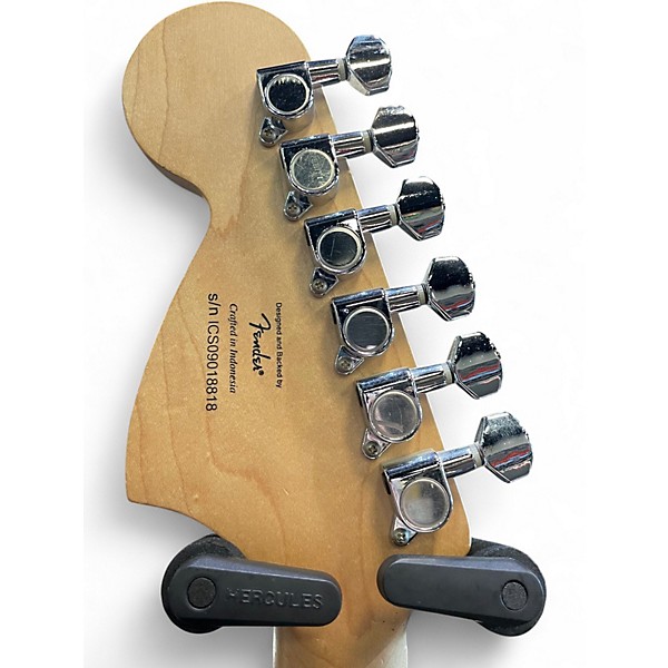 Used Fender Starcaster STRATOCASTER Black Solid Body Electric Guitar