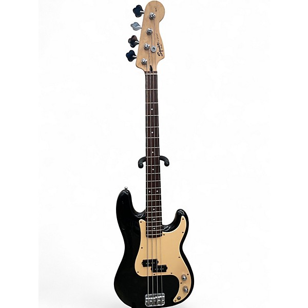 Used Squier Affinity Precision Bass Black and Gold Electric Bass Guitar