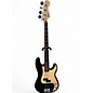Used Squier Affinity Precision Bass Black and Gold Electric Bass Guitar thumbnail