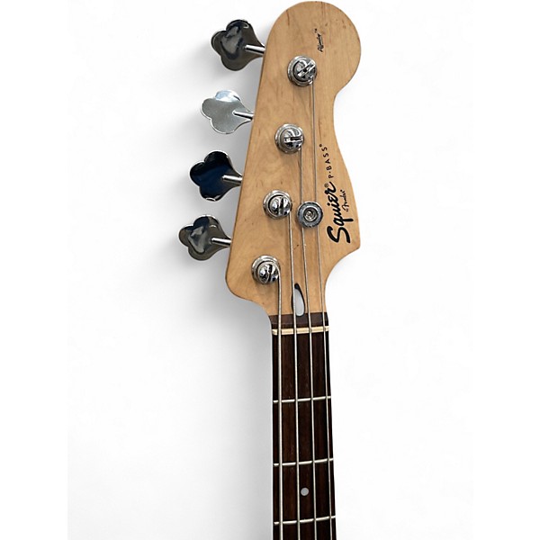 Used Squier Affinity Precision Bass Black and Gold Electric Bass Guitar