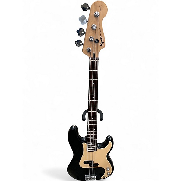 Used Squier Affinity Precision Bass Black and Gold Electric Bass Guitar