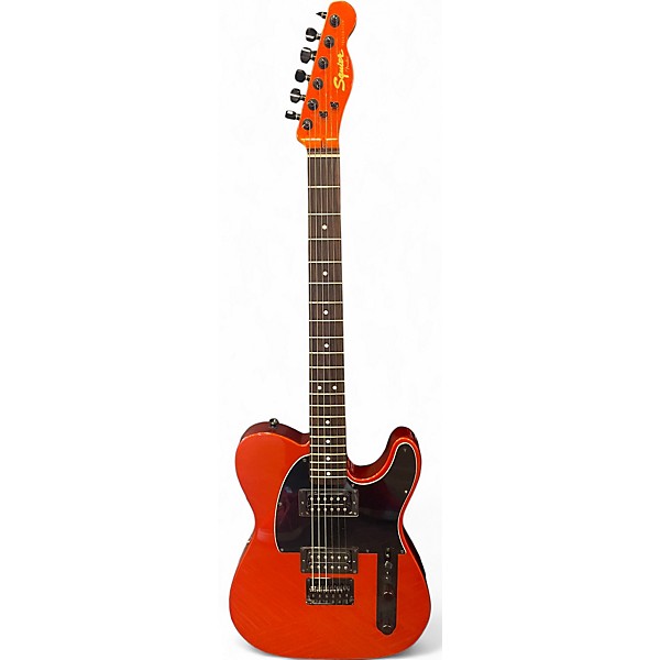 Used Squier Affinity Telecaster fsr Metallic Orange Solid Body Electric Guitar