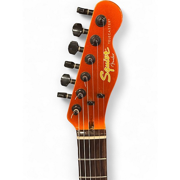 Used Squier Affinity Telecaster fsr Metallic Orange Solid Body Electric Guitar