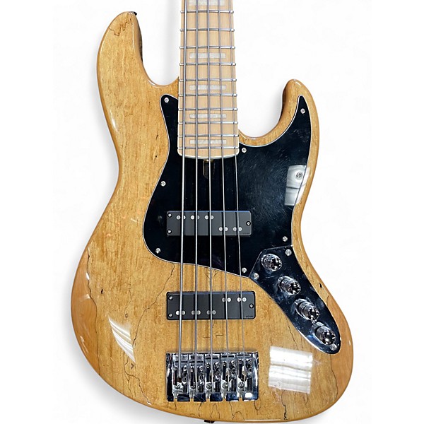 Used Bassmods K534 Natural Spalted Electric Bass Guitar
