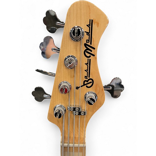 Used Bassmods K534 Natural Spalted Electric Bass Guitar