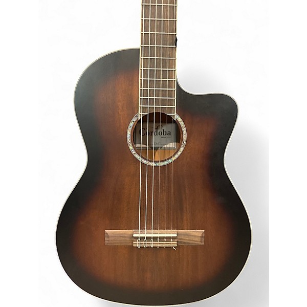 Used Cordoba C4-CE Brown Classical Acoustic Electric Guitar