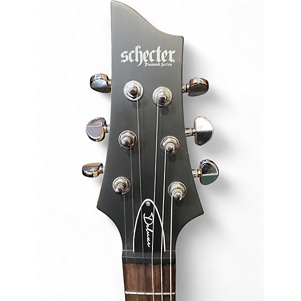 Used 2024 Schecter Guitar Research C-6 Deluxe  Satin Black Solid Body Electric Guitar