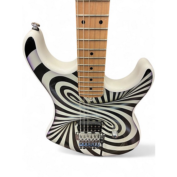 Used Kramer THE 84 THE ILLUSIONIST Black and White Solid Body Electric Guitar