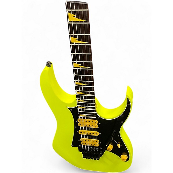 Used Ibanez PREMIUM RG 25TH ANNIVERSARY FLOURESCENT YELLOW Solid Body Electric Guitar