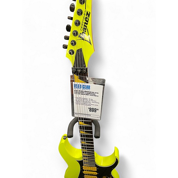 Used Ibanez PREMIUM RG 25TH ANNIVERSARY FLOURESCENT YELLOW Solid Body Electric Guitar