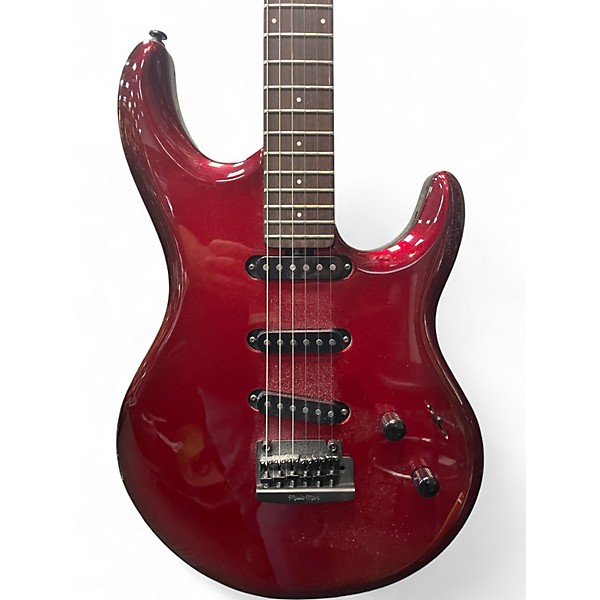 Used Ernie Ball Music Man LUKE 4 Candy Apple Red Metallic Solid Body Electric Guitar