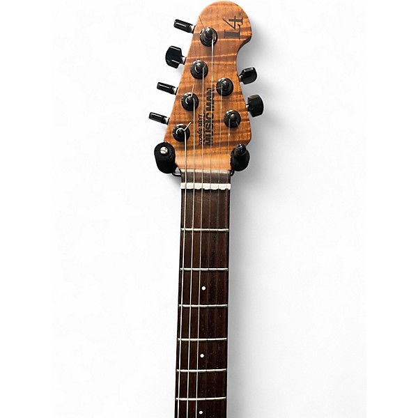 Used Ernie Ball Music Man LUKE 4 Candy Apple Red Metallic Solid Body Electric Guitar