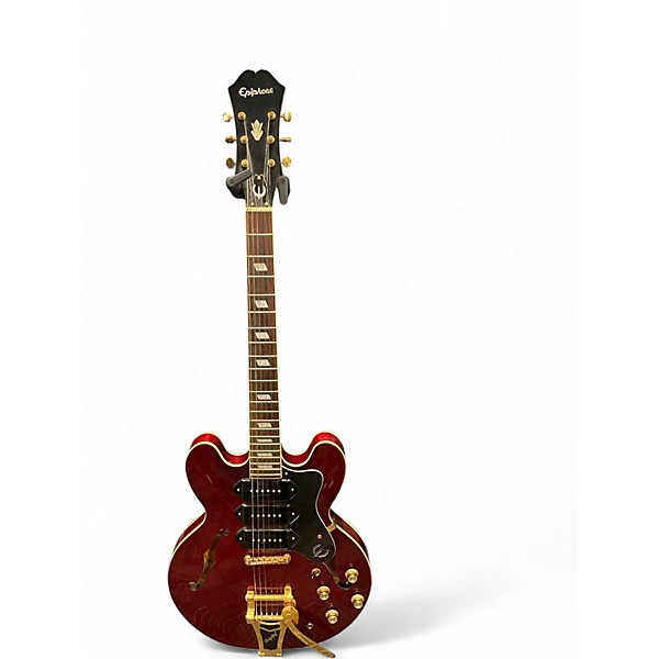 Used Epiphone Riviera P93 Cherry Hollow Body Electric Guitar