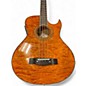 Used Greg Bennett Design by Samick AB11CE Orange Quilt Acoustic Bass Guitar