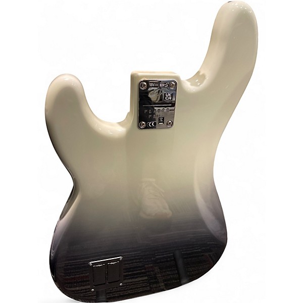 Used Fender Player Plus Active Precision Bass Black and White Electric Bass Guitar