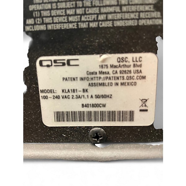 Used QSC KLA181 Powered Subwoofer