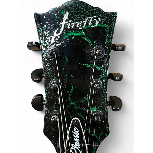 Used Firefly FFLPS Green Crackle Solid Body Electric Guitar