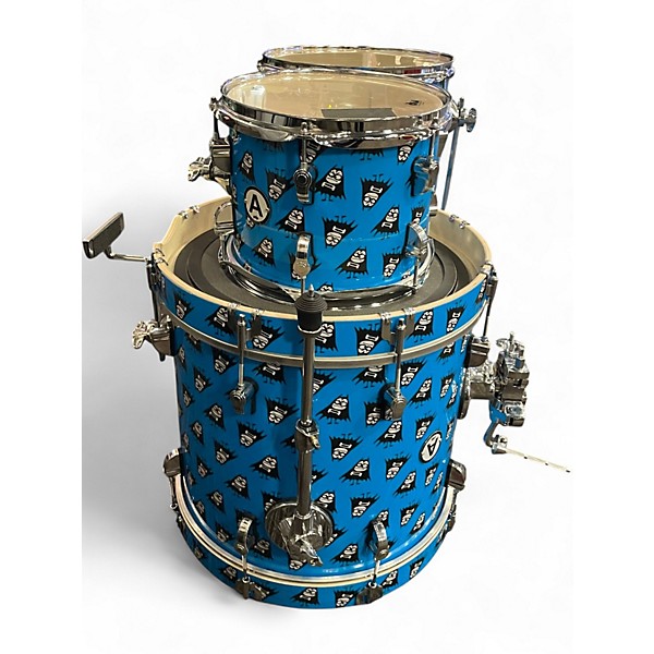 Used PDP by DW 3 Piece AQUABATS KIT Aquabats Wrap Drum Kit
