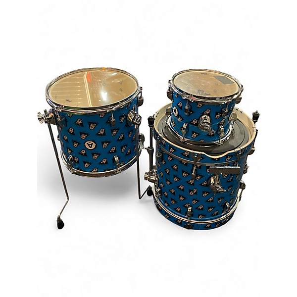 Used PDP by DW 3 Piece AQUABATS KIT Aquabats Wrap Drum Kit