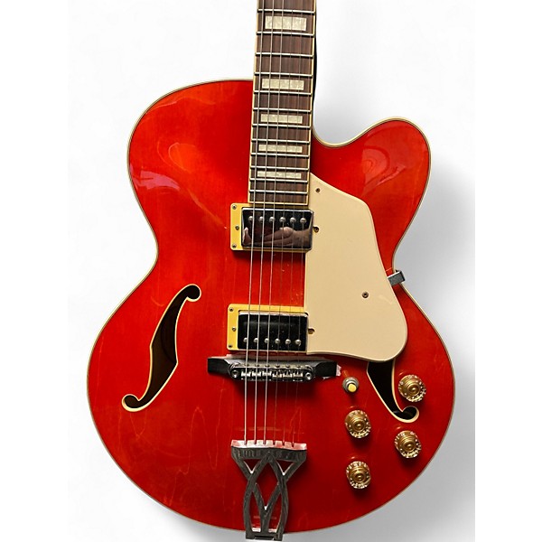 Used Ibanez AF75-D-12-02 Candy Apple Red Hollow Body Electric Guitar