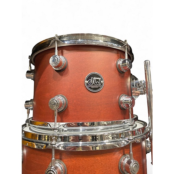 Used DW 3 Piece Performance Series Dark Cherry Burst Drum Kit